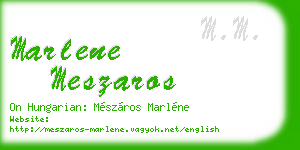 marlene meszaros business card